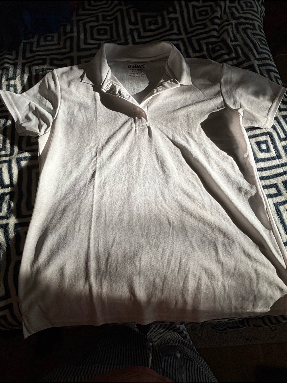 Gildan White Kids Polo Shirt - Short Sleeve